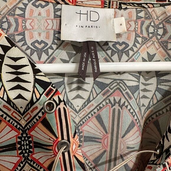 Anthropologie HD in Paris boho lace up blouse - Picture 2 of 3